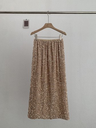 Высокая юбка с блестками из бархата изображение