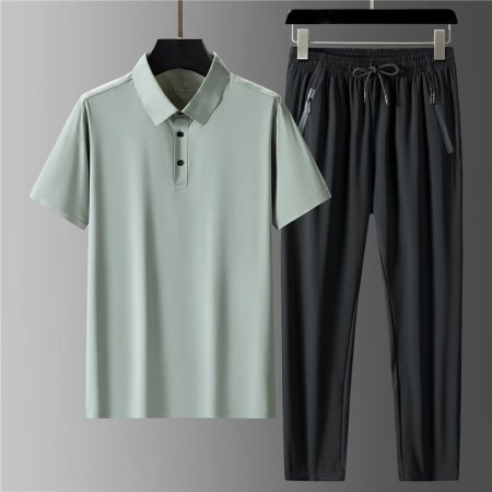 Летний мужской комплект из поло и шорт с брюками фотография