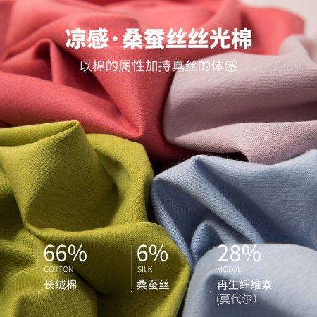 Майка из шелковистого хлопка с короткими рукавами фотография