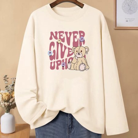 Женская футболка с длинным рукавом из чистого хлопка 230 г 2024 новая осенне-зимняя модель фотография