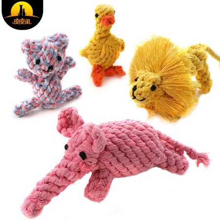 Плетеная игрушка для собак из хлопковой веревки изображение