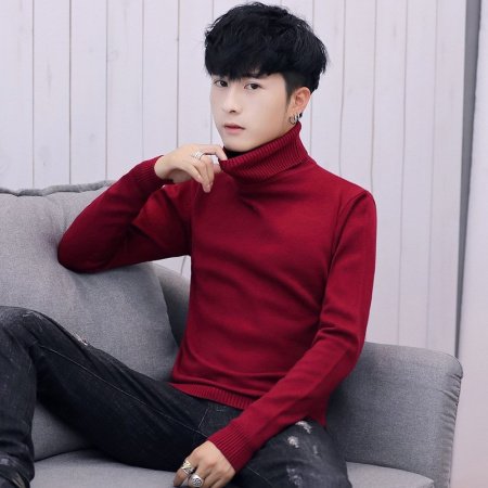 Мужской свитер с высоким воротником фото