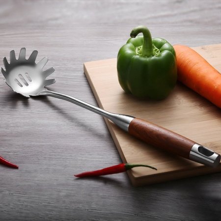 Кухонный набор из 304 нержавеющей стали с ручкой из красного дерева изображение