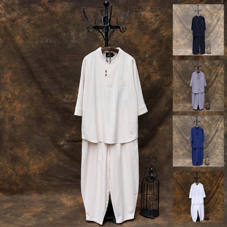 Китайский мужской костюм в стиле Чан с элементами древней китайской одежды фото