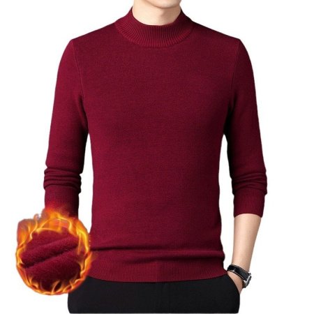 Мужской свитер с высоким воротником и утеплением фото