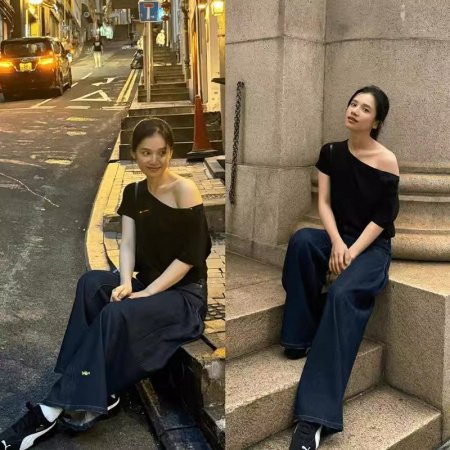 Женская футболка с открытым плечом и коротким рукавом фотография