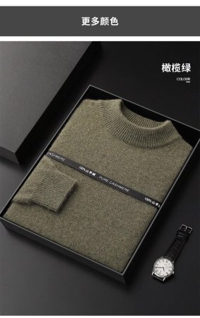 Мужской свитер из 100% чистой козьей шерсти фото