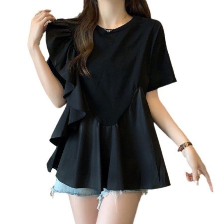 Женская футболка с коротким рукавом 2024 лето фотография