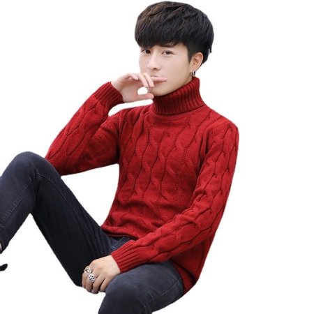 Мужской свитер с высоким воротником фото