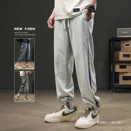 Джинсы мужские 2024 новинка весна-осень изображение