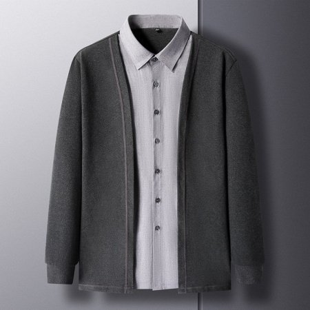 Мужская вязаная кардиган на молнии фото