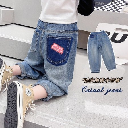 Детские джинсы для девочек весна-осень 2024 фото