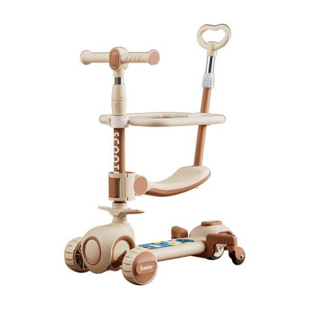 Детский трехколесный складной самокат изображение