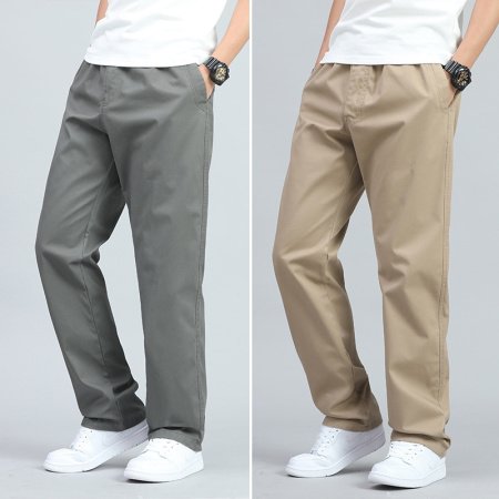 Мужские летние широкие хлопковые брюки фото