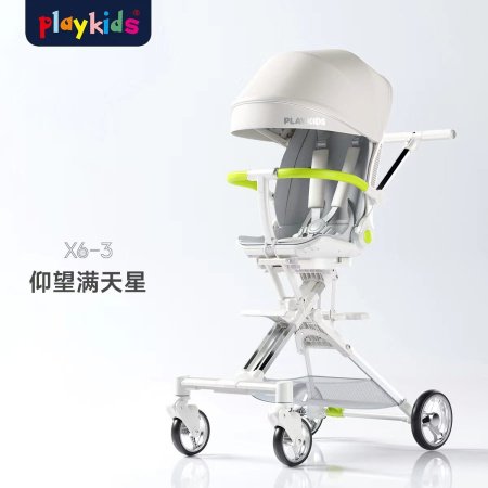 Playkids普洛可遛娃婴幼儿可躺可换向高景观轻便推车一键折叠X6X7 фотография