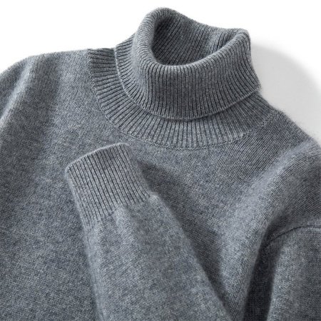 Мужской свитер из кашемира с высоким воротником фото