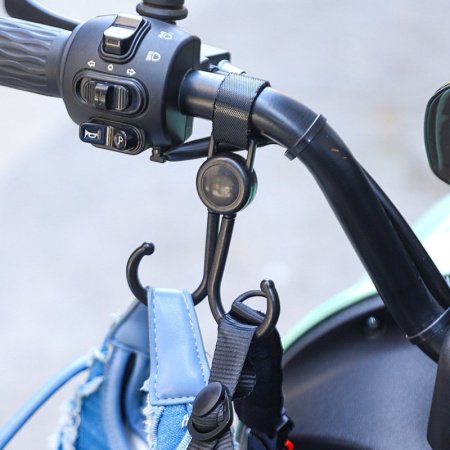 Крючок для коляски с двойной черной петлей (в упаковке OPP) изображение