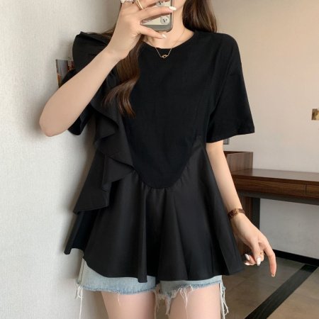 Женская футболка с коротким рукавом 2024 лето фотография