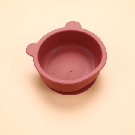 Детская силиконовая миска с присоской медведя фотография