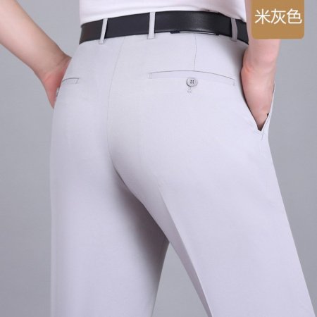 Летние мужские брюки из шелкового сурепа для делового стиля фотография