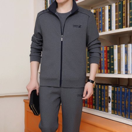 Мужской спортивный костюм с длинными штанами и свитшотом фото