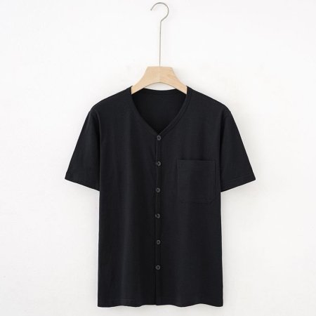 Мужская хлопковая рубашка с коротким рукавом фотография