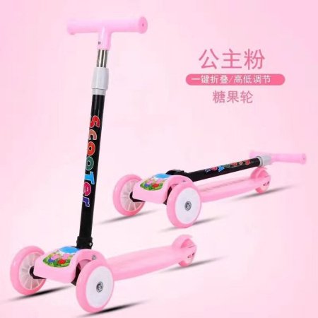 Детский самокат с музыкой и светом фото