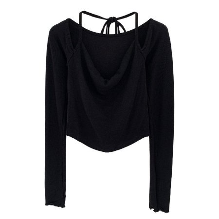 Толстовка с длинным рукавом и завышенным воротником фотография