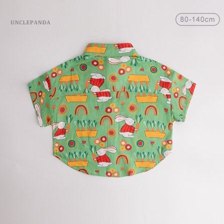 Детская рубашка с коротким рукавом UNCLEPANDA фото