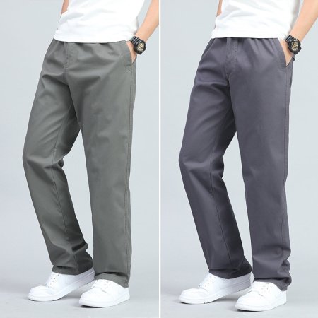 Мужские летние широкие хлопковые брюки фото