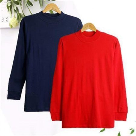 Мужская футболка с высоким воротником для пожилых людей фото