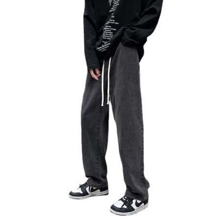 Черно-серые мужские джинсы весна 2023 изображение