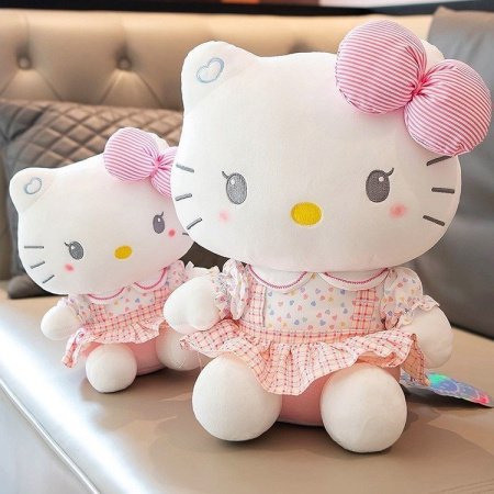 Плюшевая игрушка HelloKitty в розовом платье изображение