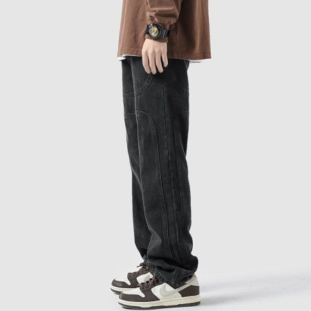 Черные джинсы прямого кроя фото