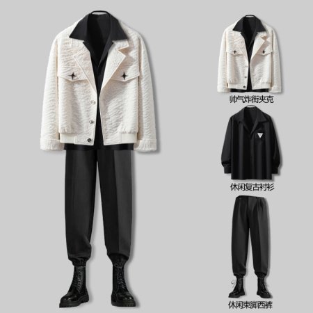 Мужская куртка в стиле панк для осенне-зимнего сезона фото