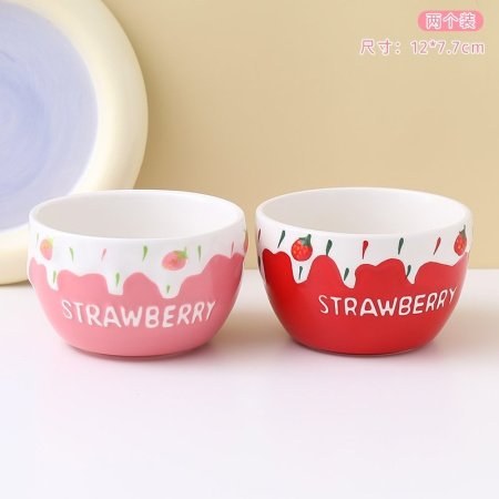 7L керамическая миска с клубникой фотография