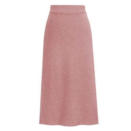 Шерстяная юбка с разрезом на осень и зиму изображение