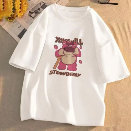 Футболка из чистого хлопка с коротким рукавом и круглым вырезом изображение