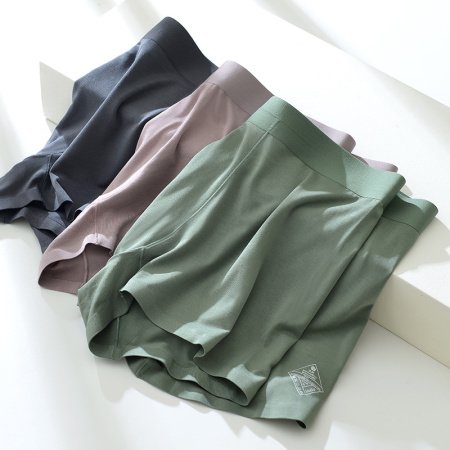 Мужские трусы из модала средней талии без швов антимикробные дышащие фото