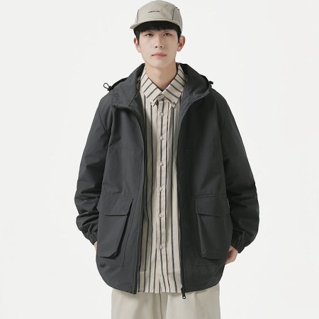 Мужская ветровка с капюшоном 2023 фотография