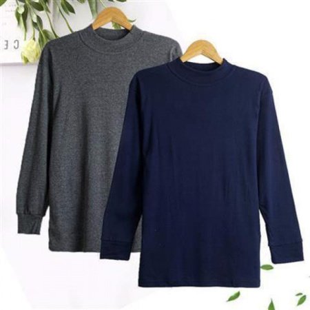 Мужская футболка с высоким воротником для пожилых людей фото