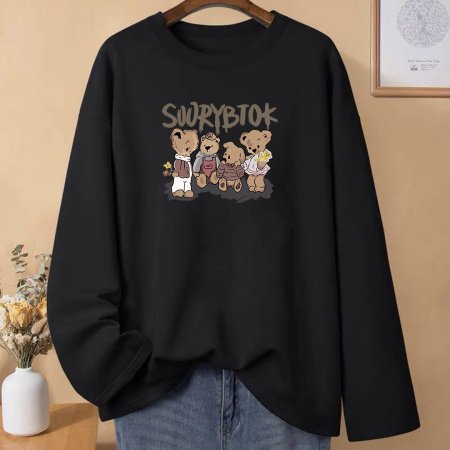 Женская футболка с длинным рукавом из чистого хлопка 230 г 2024 новая осенне-зимняя модель фотография