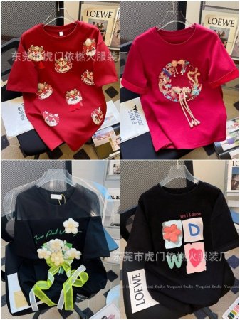 Футболка с коротким рукавом из 100% хлопка 2023 летней коллекции фотография