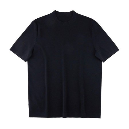 Мужская вязаная футболка с круглым воротом изображение