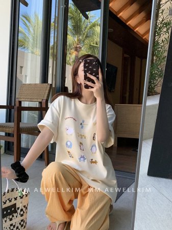 Женская футболка с коротким рукавом 2024 летней коллекции изображение