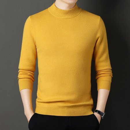 Мужской свитер с высоким воротником и утеплением фото