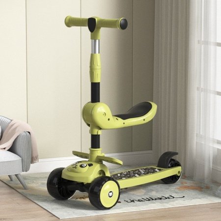 Детский складной трехколесный самокат изображение