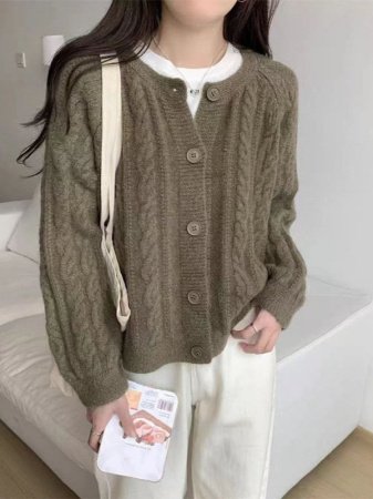 Женский свитер-кардиган в стиле ленивого ветра фото