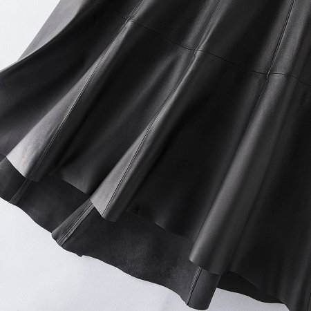 Длинная юбка из овечьей кожи изображение