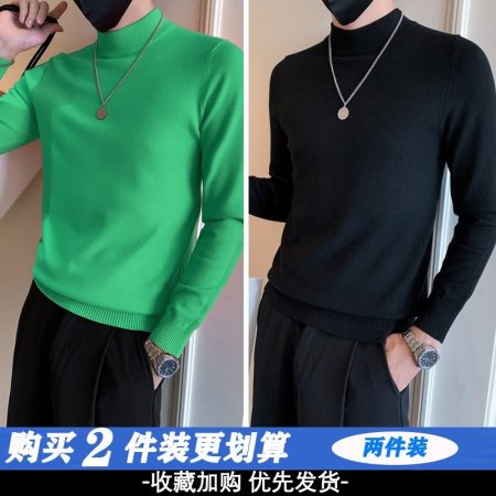 Мужской свитер с высоким воротником изображение